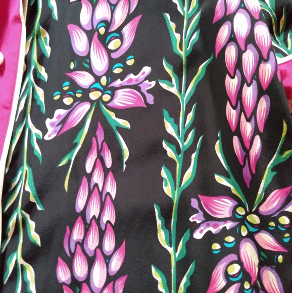 Bob Mackie Silk Tropical Print Twinset - Picture 10 of 12